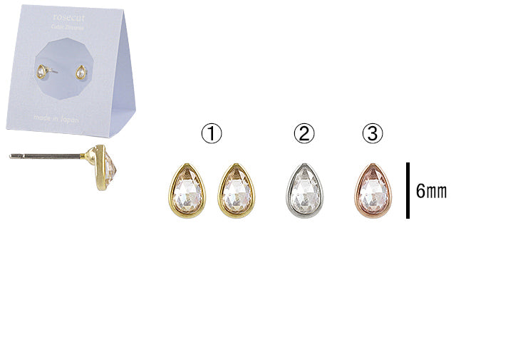 Rose Cut Petite earrings with titanium posts