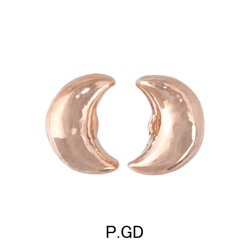 Tiny Crescent Moon Stud Earrings