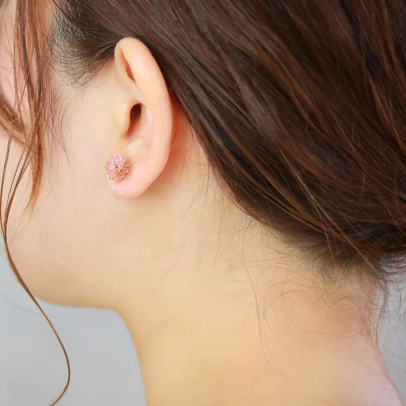 Sakura Flower Invisible Clip On Earrings
