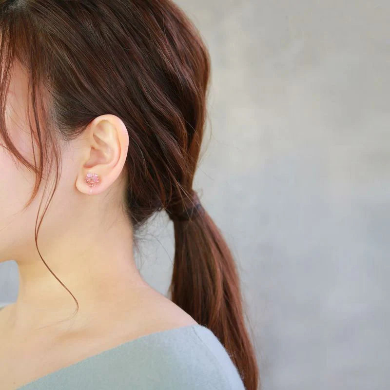 Sakura Flower Invisible Clip On Earrings