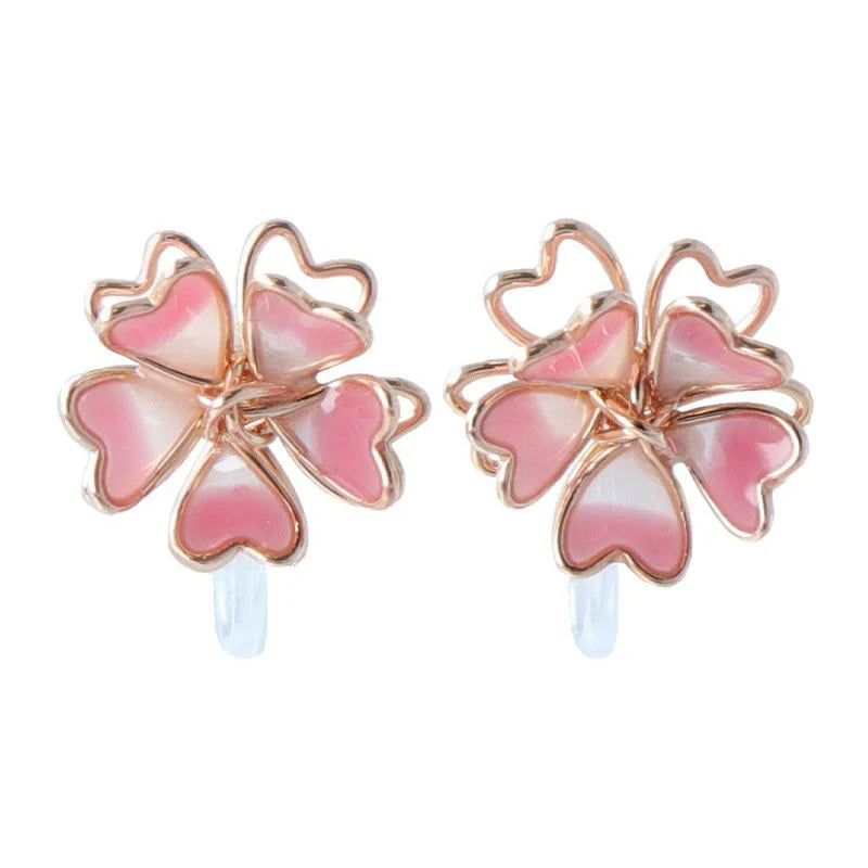 Sakura Flower Invisible Clip On Earrings