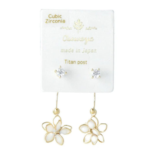 Wired Drop Flower Earrings