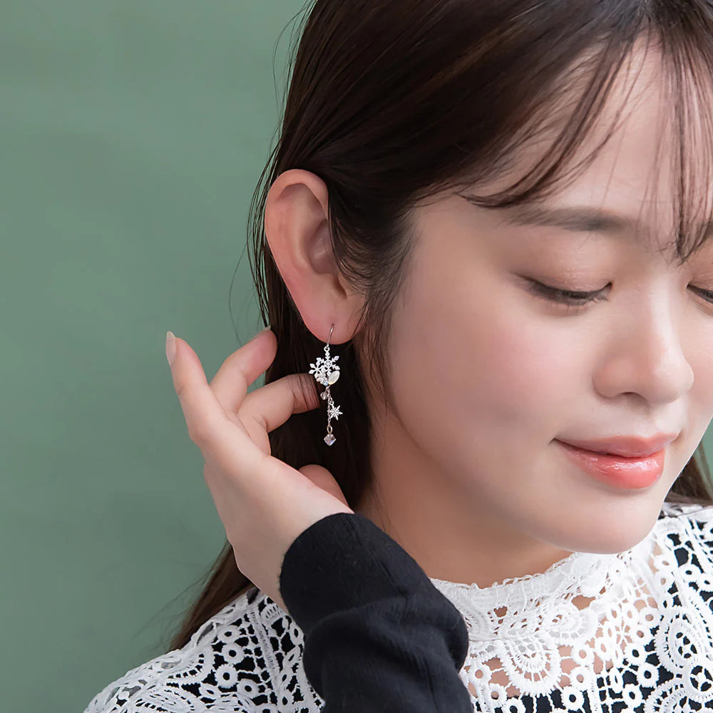 Snowflake Ornate Drop Earrings
