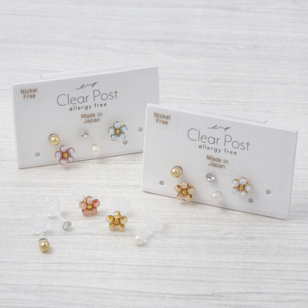 Floral Plastic Earring Set