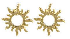 Sun Titanium post earrings
