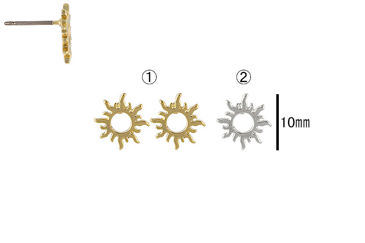 Sun Titanium post earrings