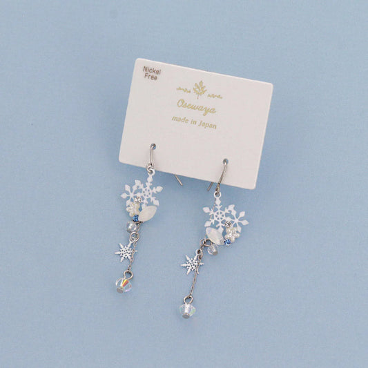 Snowflake Ornate Drop Earrings