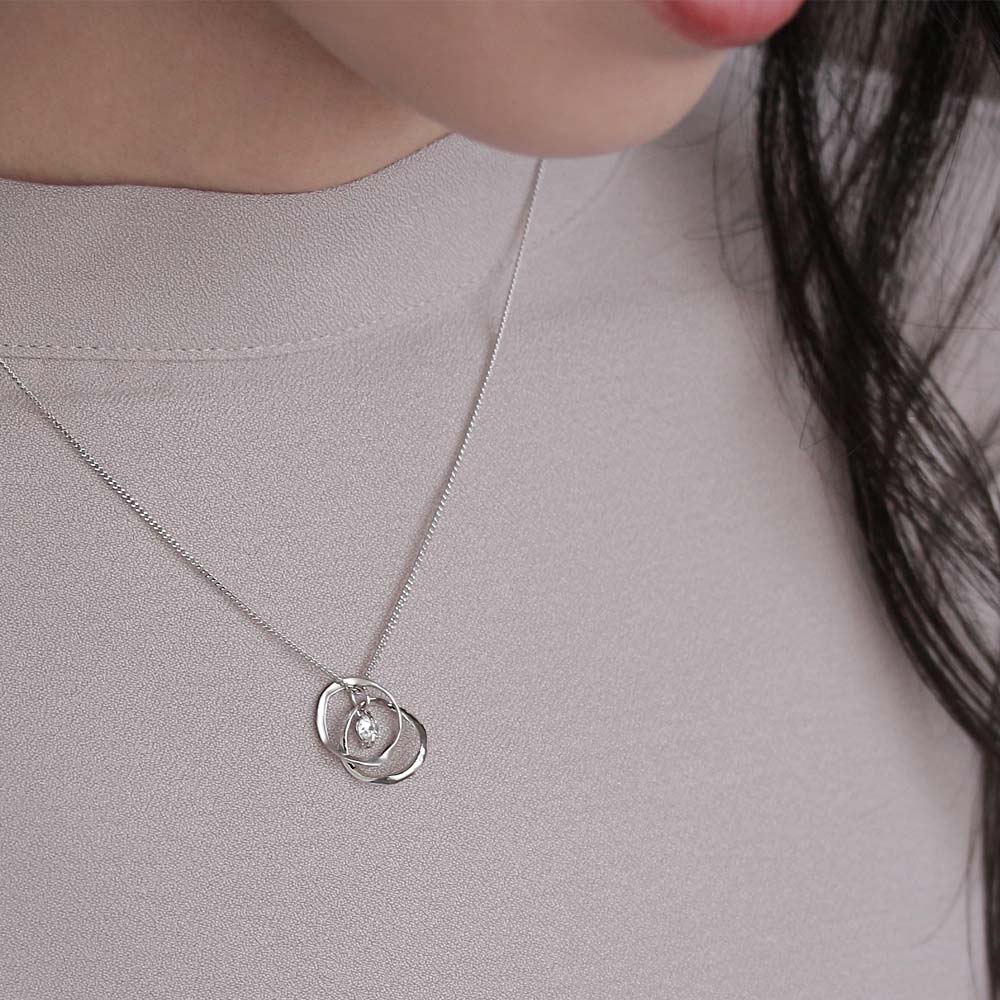 Orbit Crystal Pendant Necklace