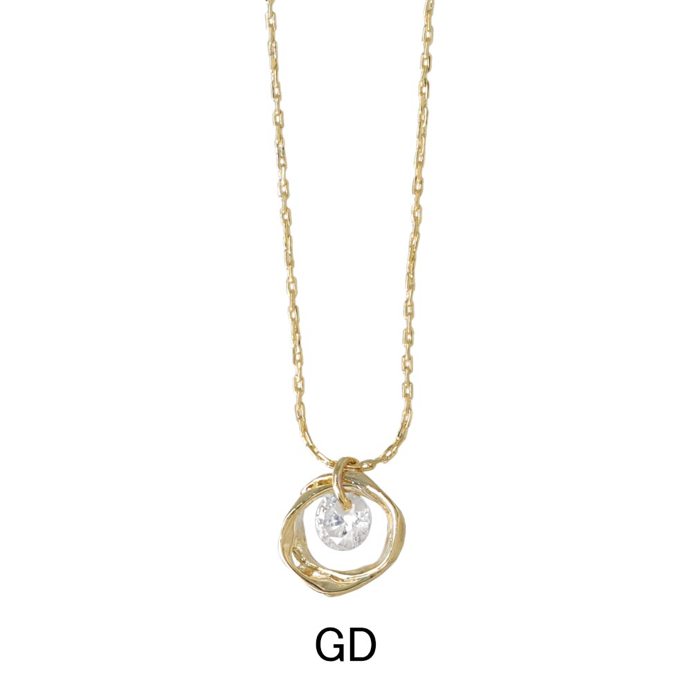 Molten Circle Crystal Necklace