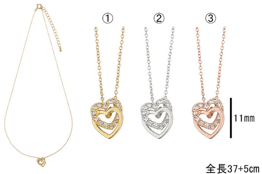 Sparkling Double Heart Necklace