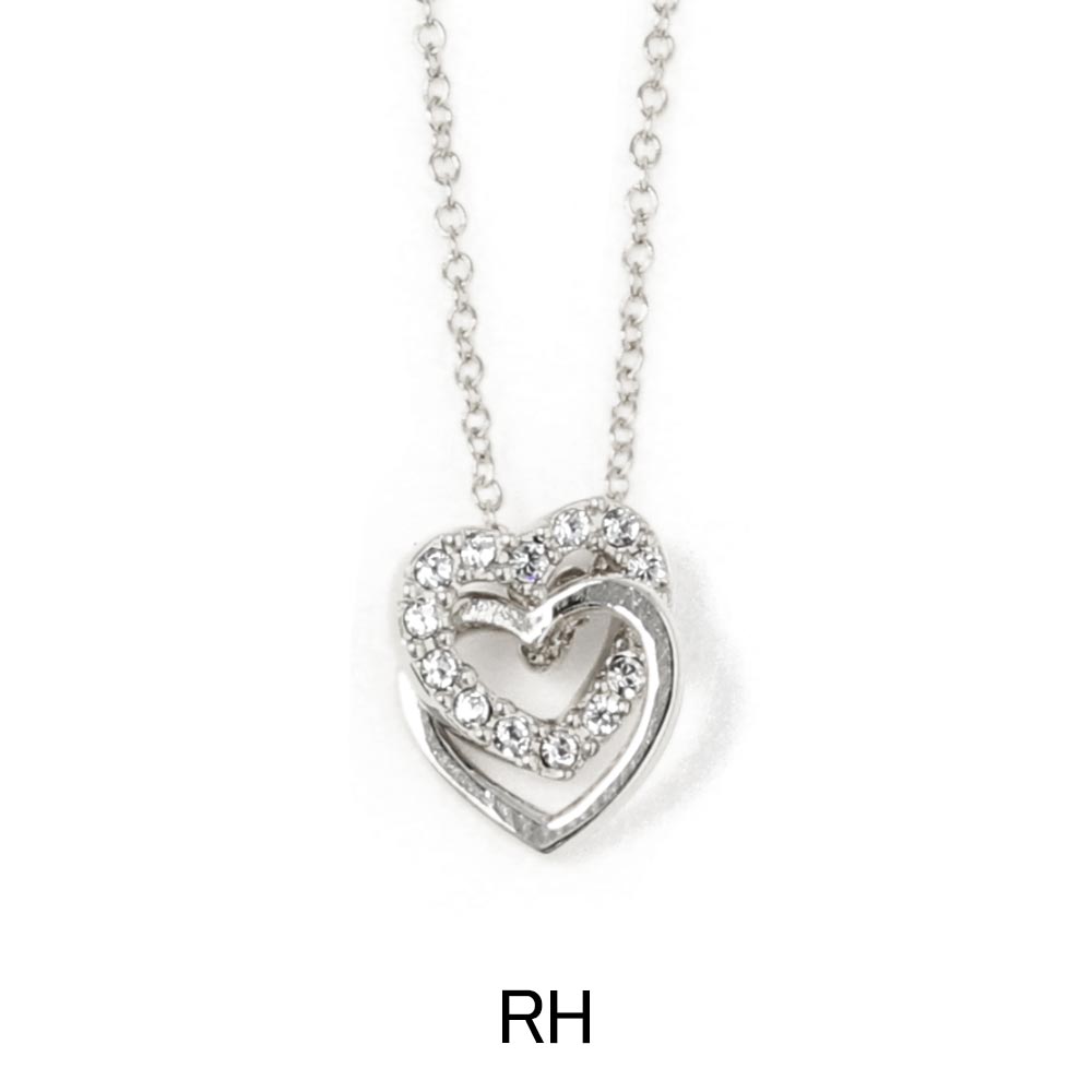 Sparkling Double Heart Necklace