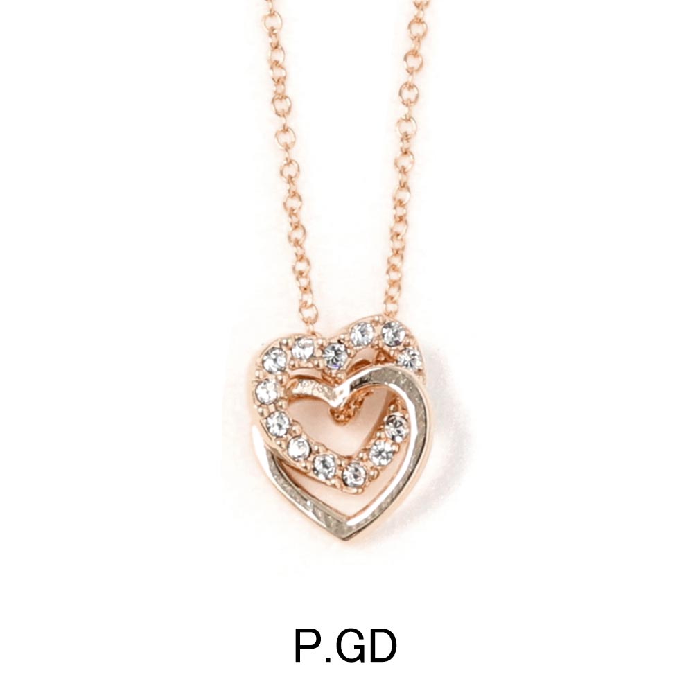 Sparkling Double Heart Necklace