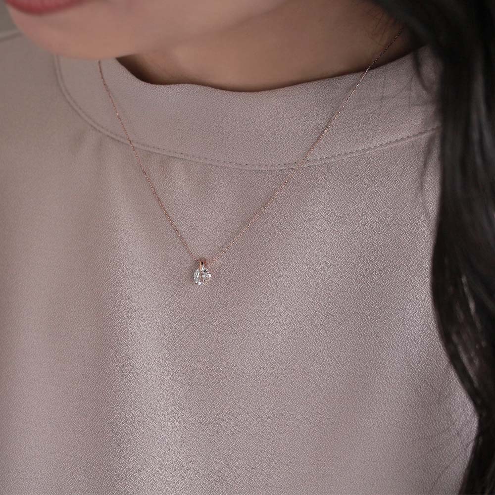 Magnetic Crystal Solitaire Necklace