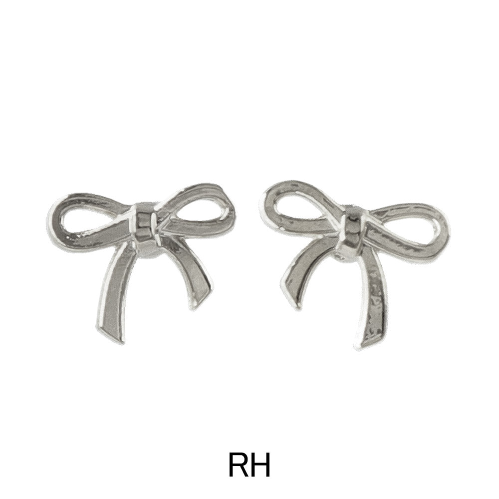 Petite Ribbon Bow Stud Earrings