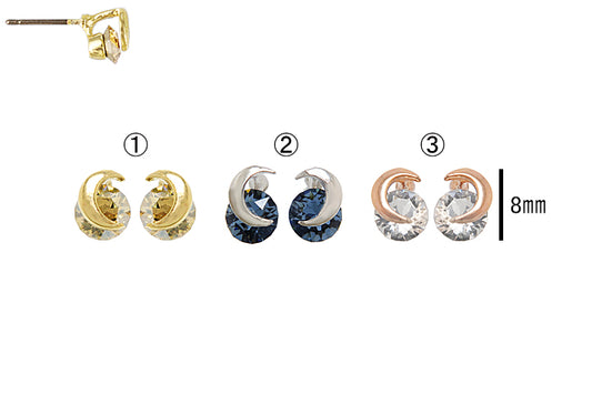 Moonlight Crystal Stud Earrings