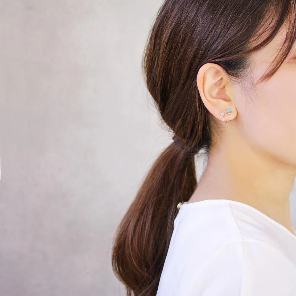 Cat's Eye Stone Invisible Clip On Earrings