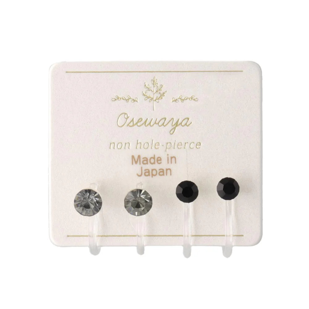 Color Crystal Invisible Clip On Earrings