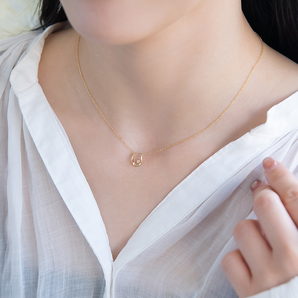 Lucky Horseshoe Crystal Necklace