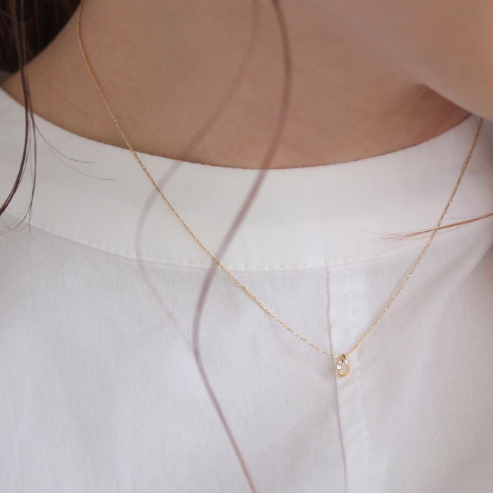Infinity Drop Crystal Necklace