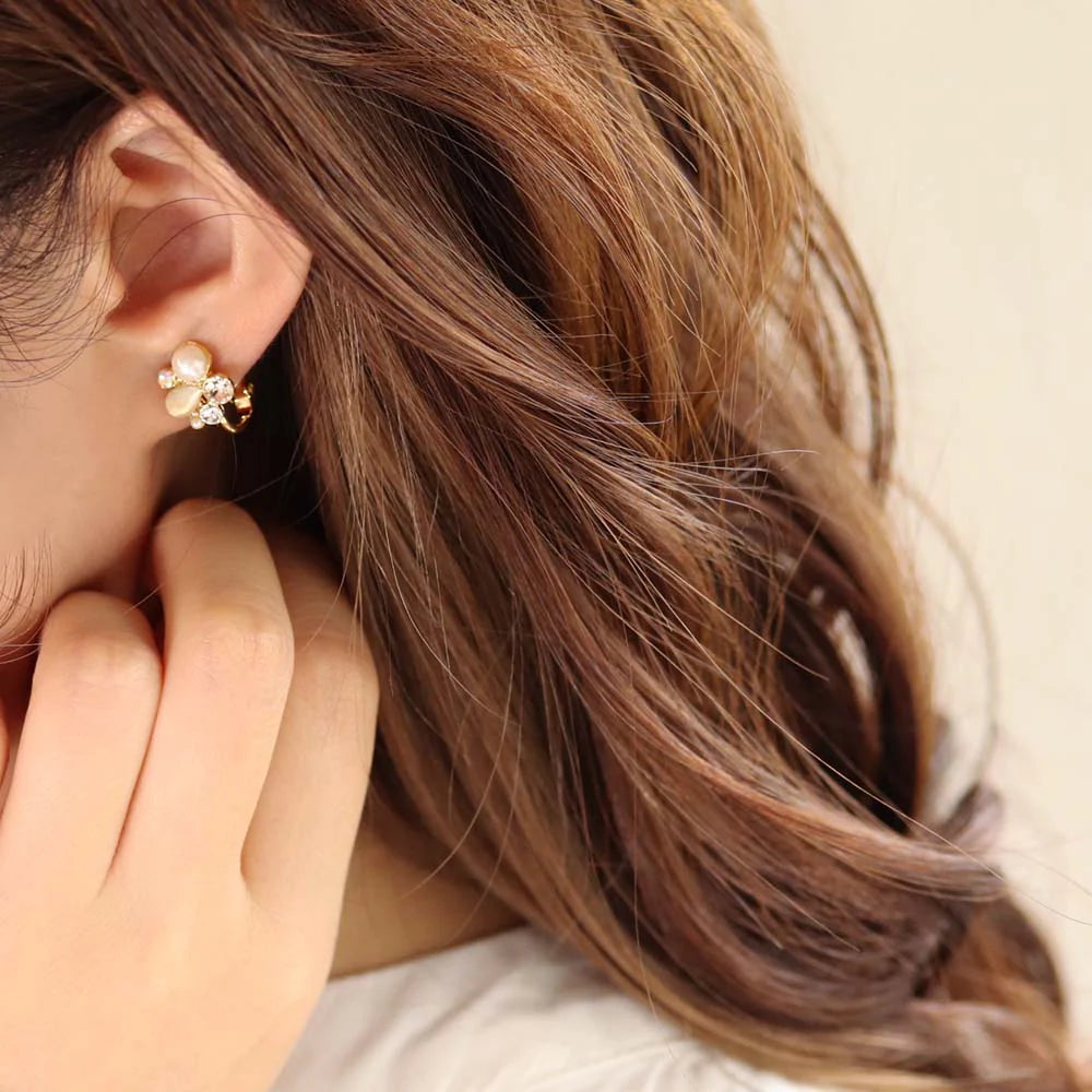 Multi Jeweled Clip On Earrings