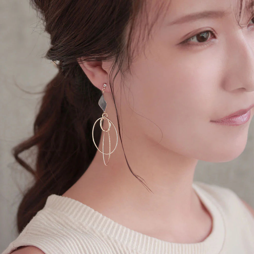 Asymetrical Statement Drop Earrings