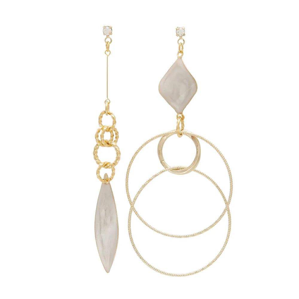 Asymetrical Statement Drop Earrings