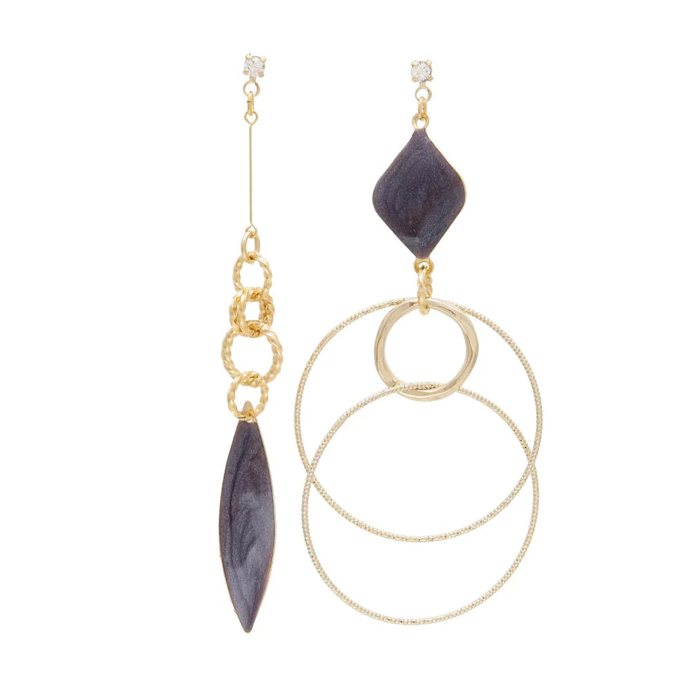 Asymetrical Statement Drop Earrings