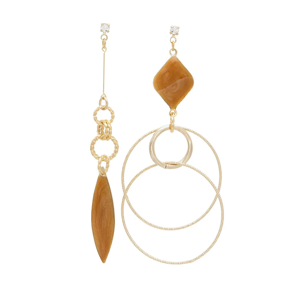 Asymetrical Statement Drop Earrings