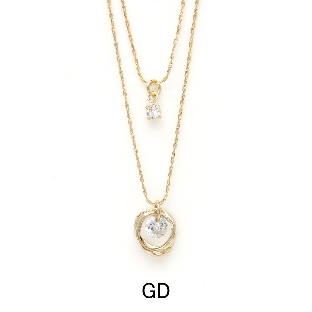 Layered Orbit Crystal Necklace