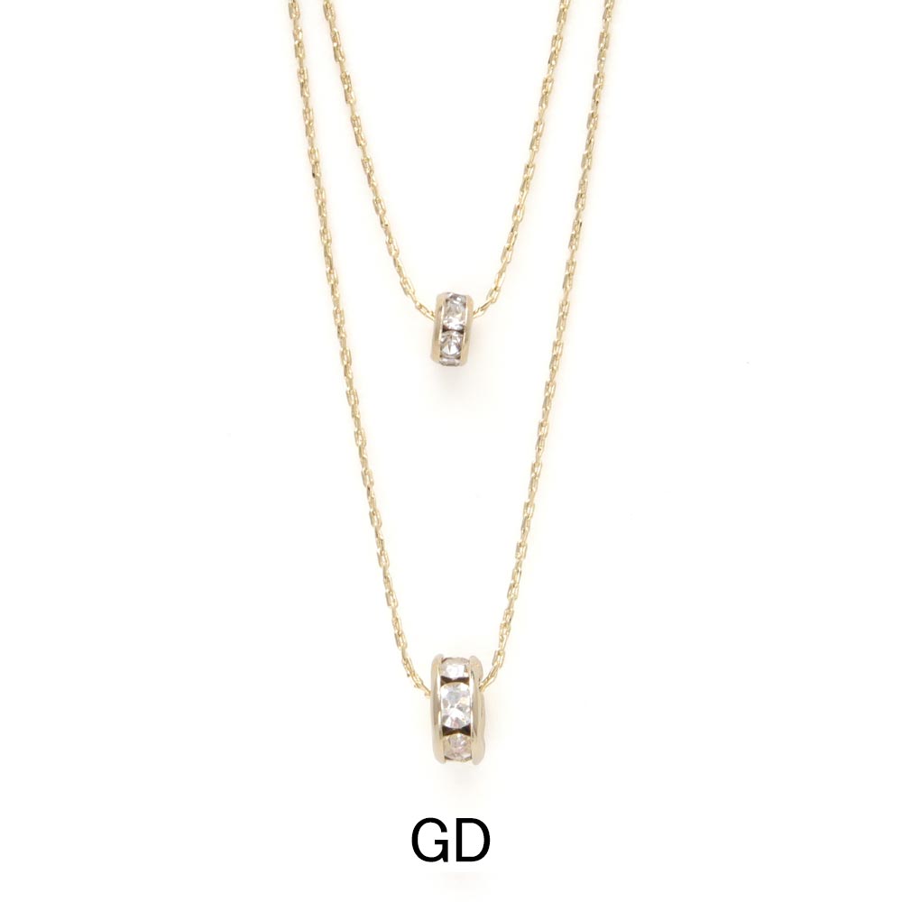 Layered Crystal Link Necklace