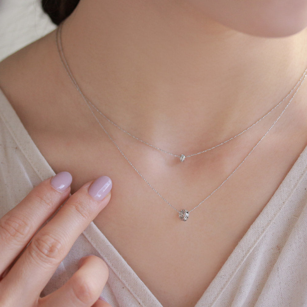 Layered Crystal Link Necklace