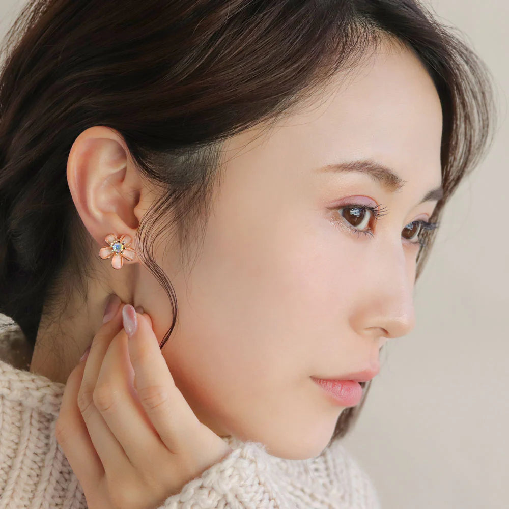 Flower Clip On Earrings