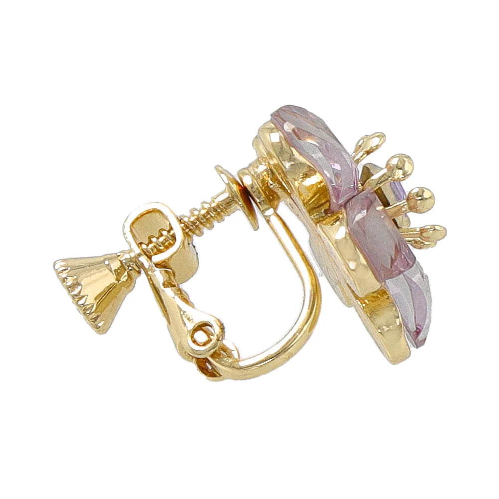 Flower Clip On Earrings