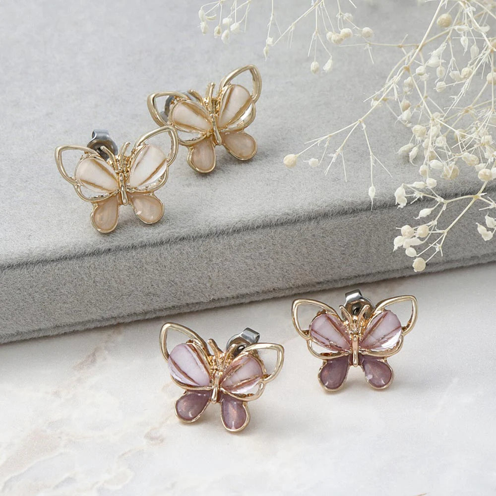 Stoned Butterfly Studs