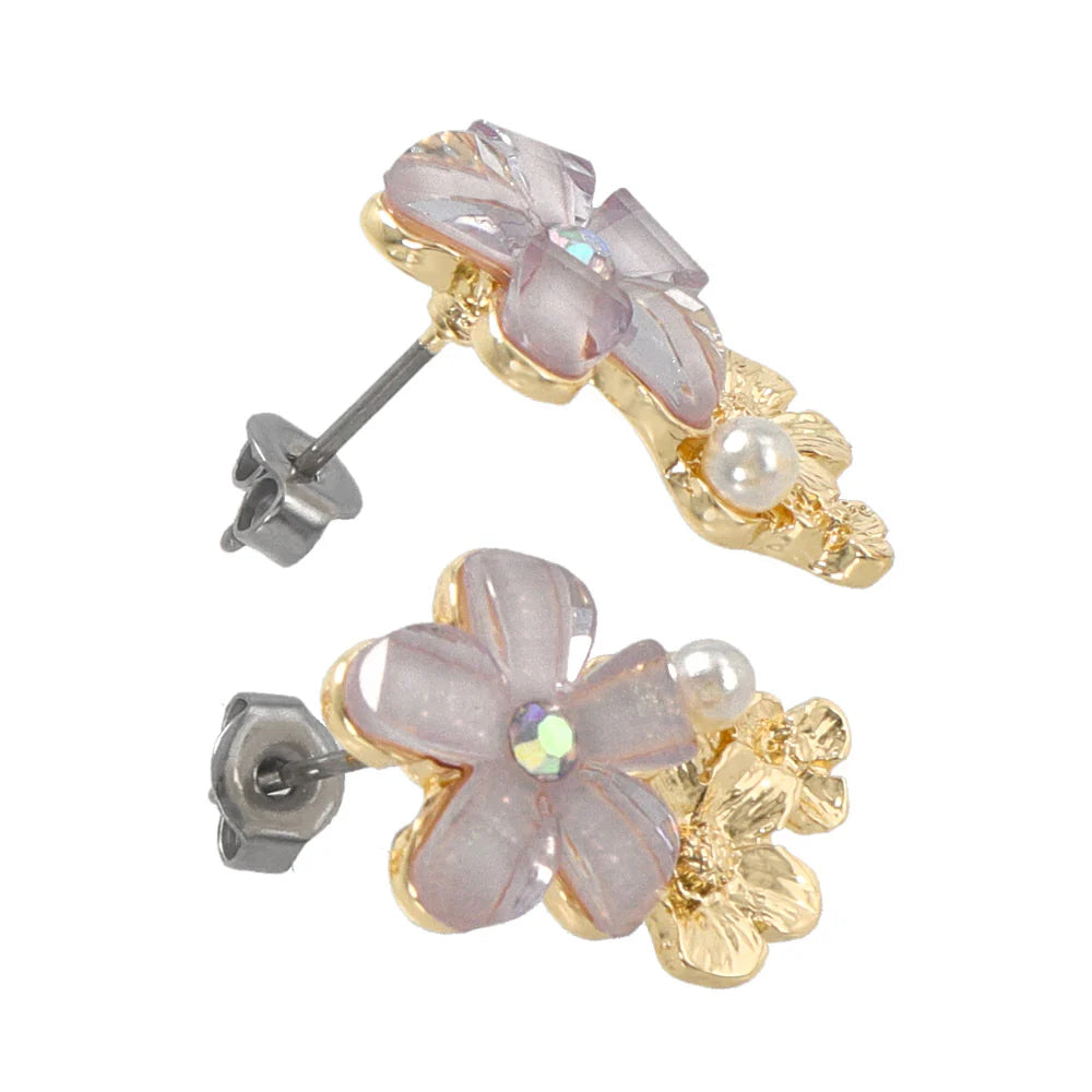 Mixed Flower Stud Earrings
