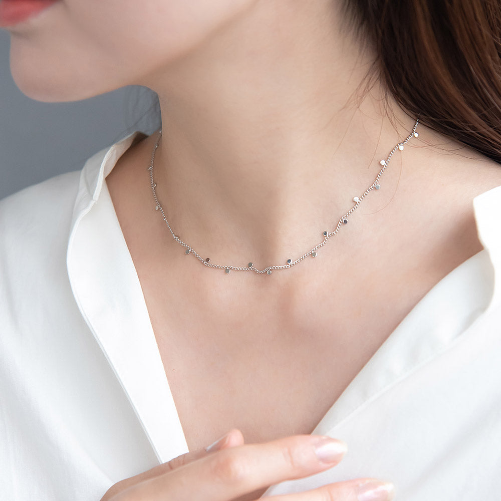 Dainty Disc Layered Necklace
