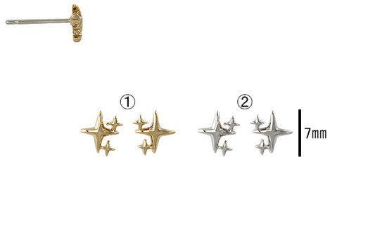 Twin Star Spark Stud Earrings