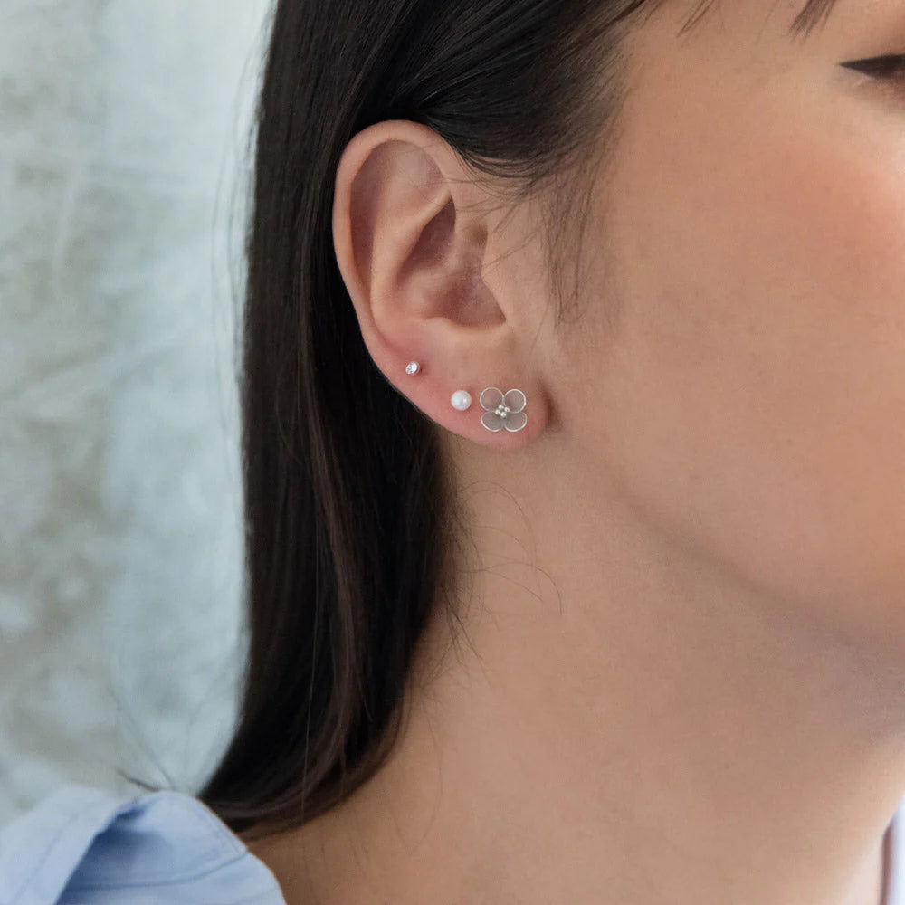 Flower and Butterfly Plastic Earring Set