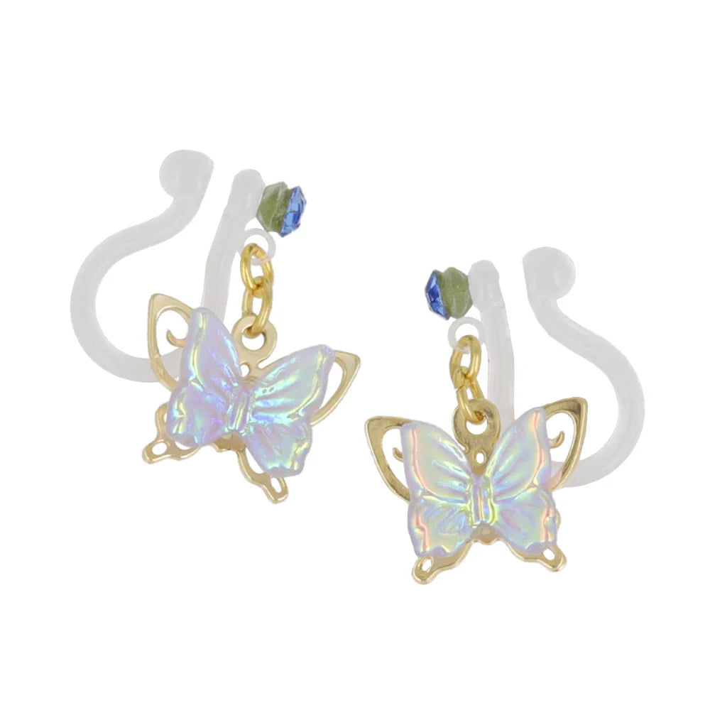 Iridescent Butterfly Drop Invisible Clip