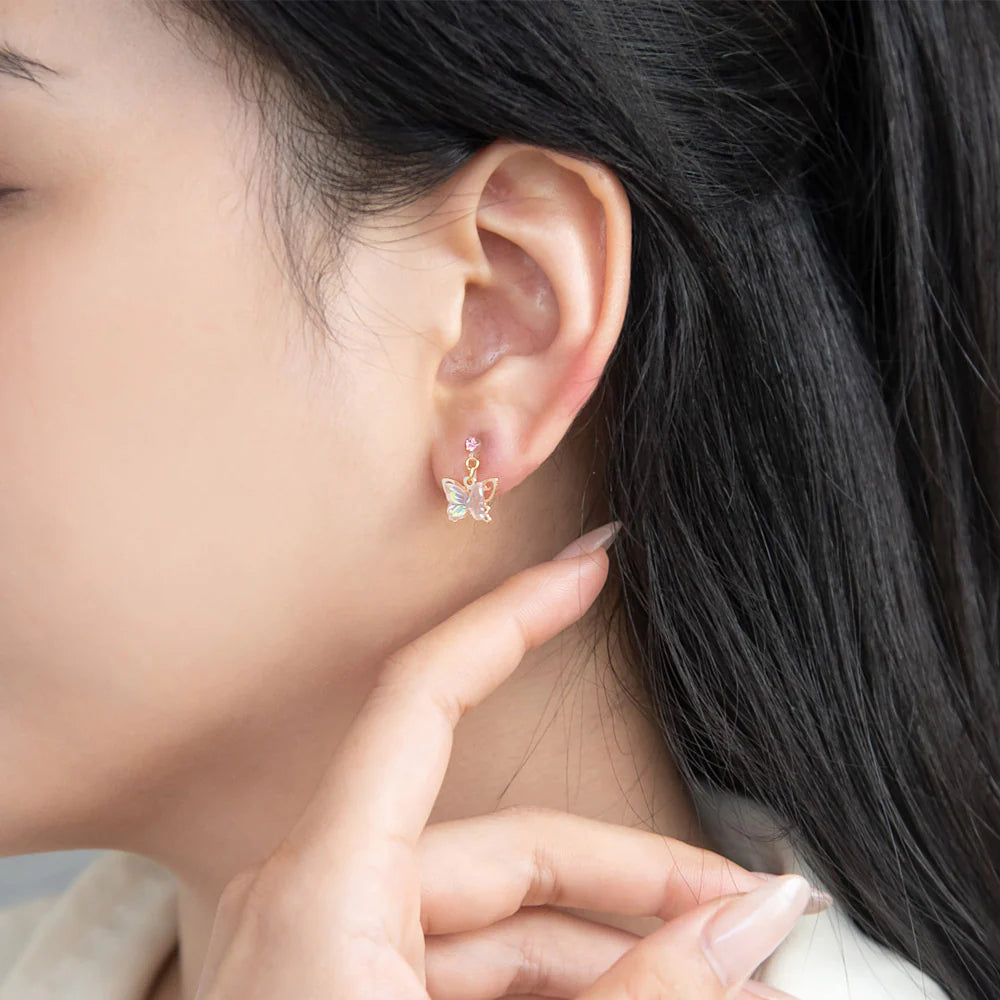 Iridescent Butterfly Drop Invisible Clip