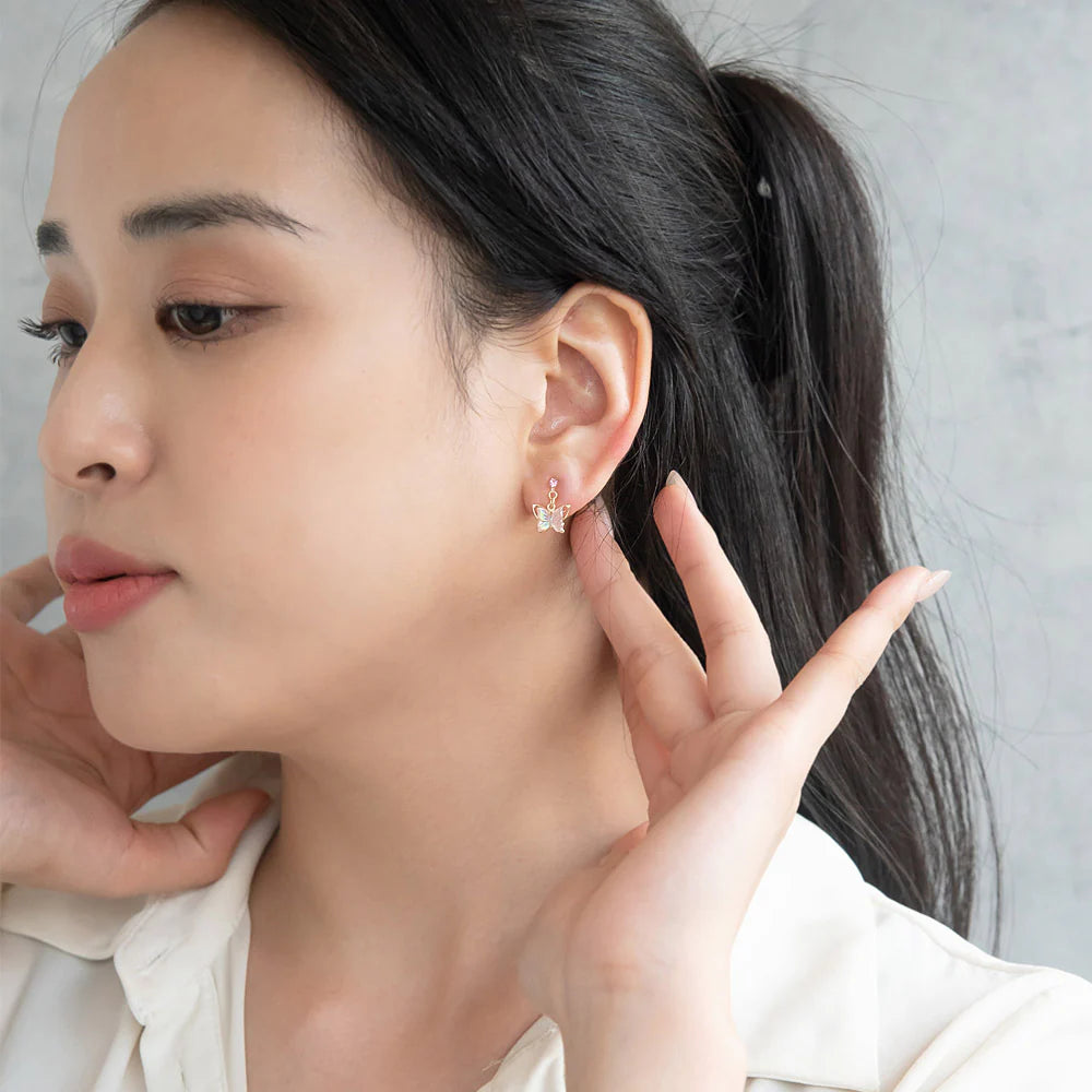 Iridescent Butterfly Drop Invisible Clip