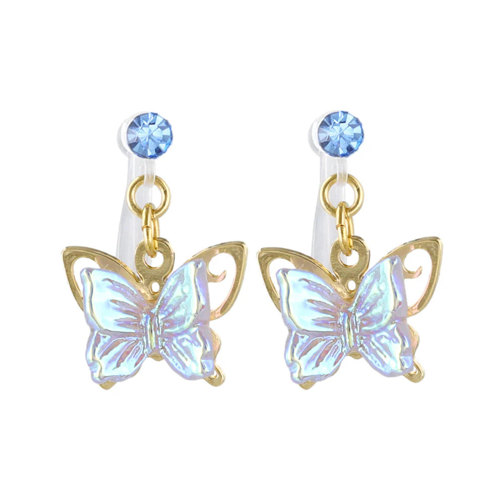Iridescent Butterfly Drop Invisible Clip