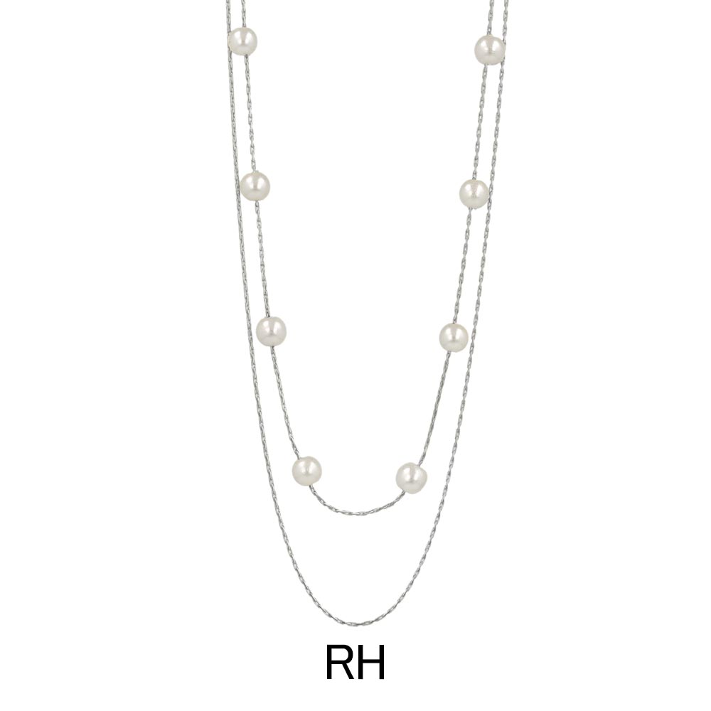 Layered Floating Pearl Necklace
