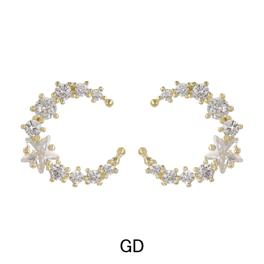 Reflet Crystal Bloom Hoop Earrings (13mm)