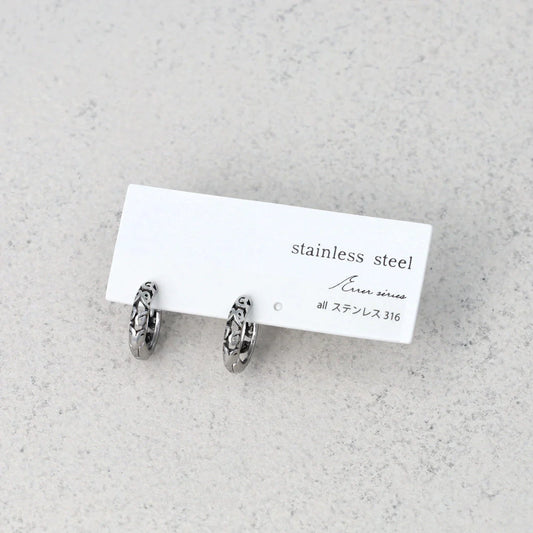 Surgical Steel Openwork Hoop Earrings
