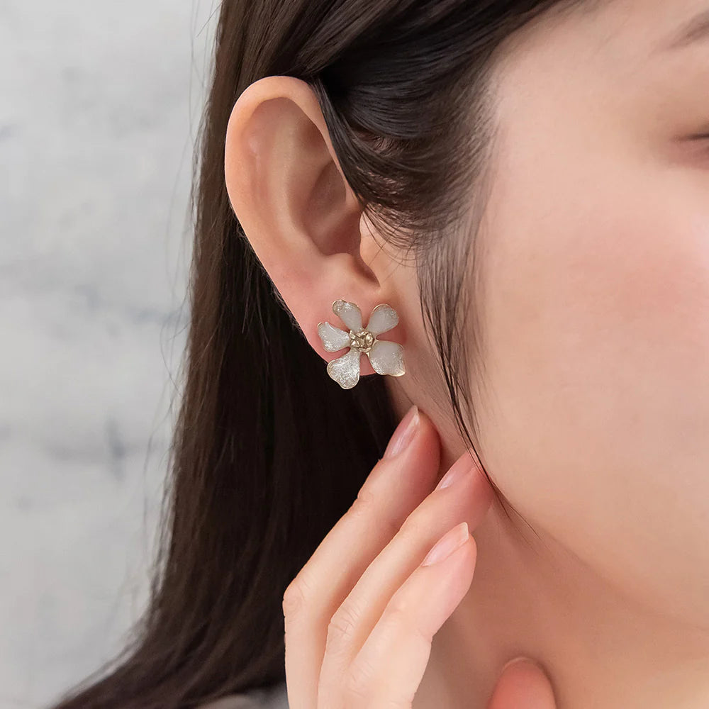 Glitter Flower Stud Earrings