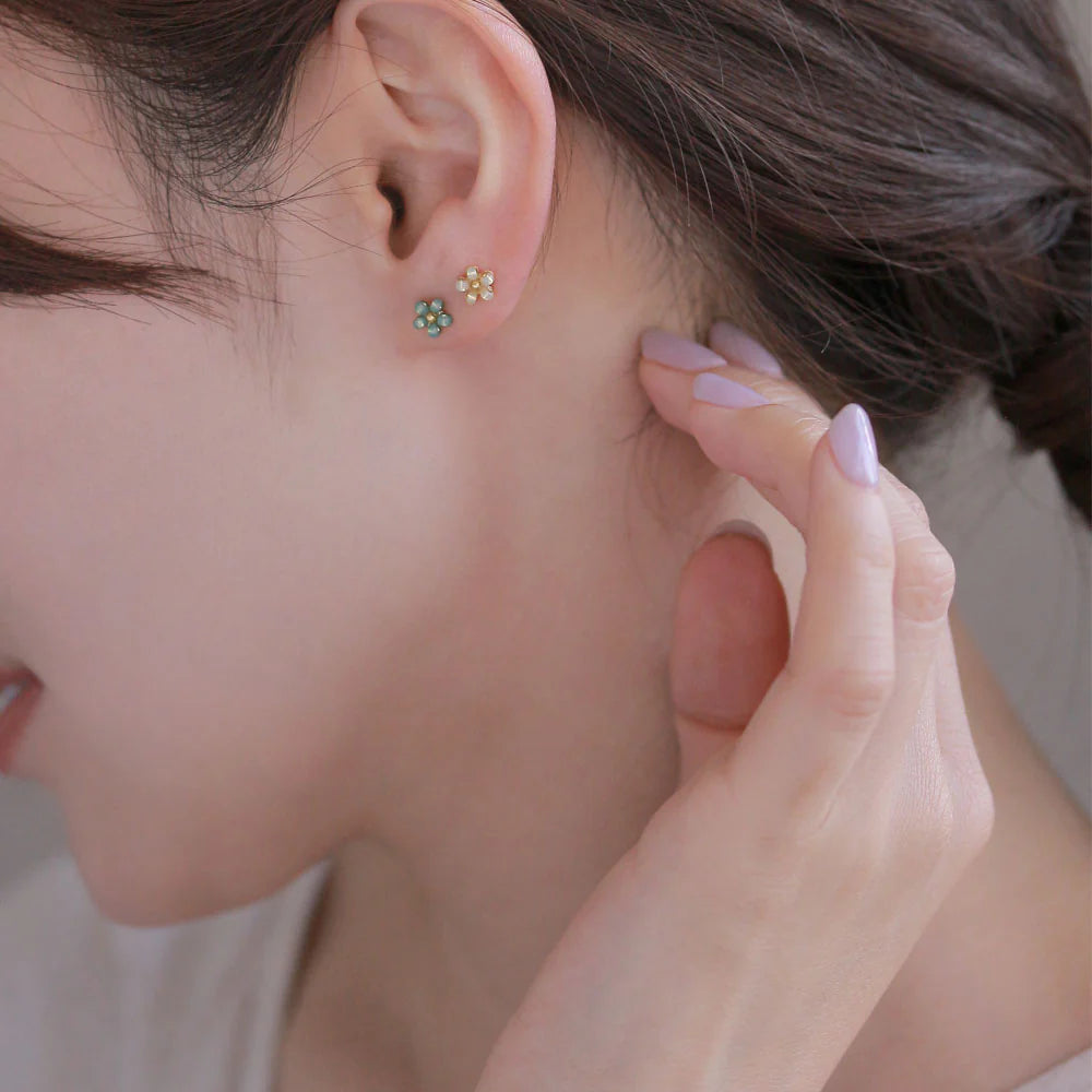 Floral Plastic Earring Set