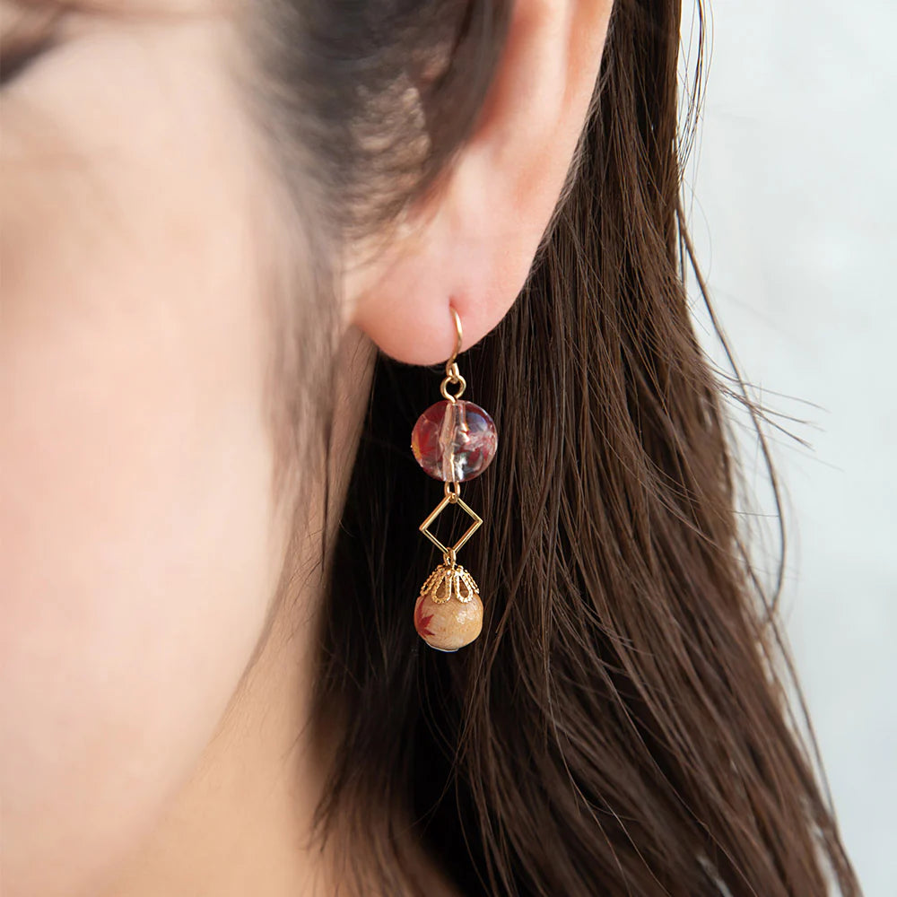 Momiji Bead Multi Link Earrings