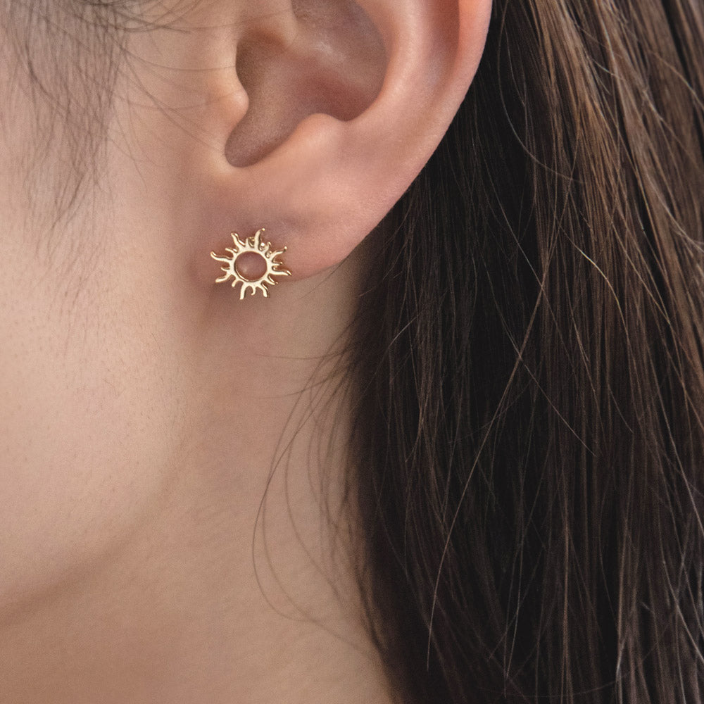 Sun Titanium post earrings
