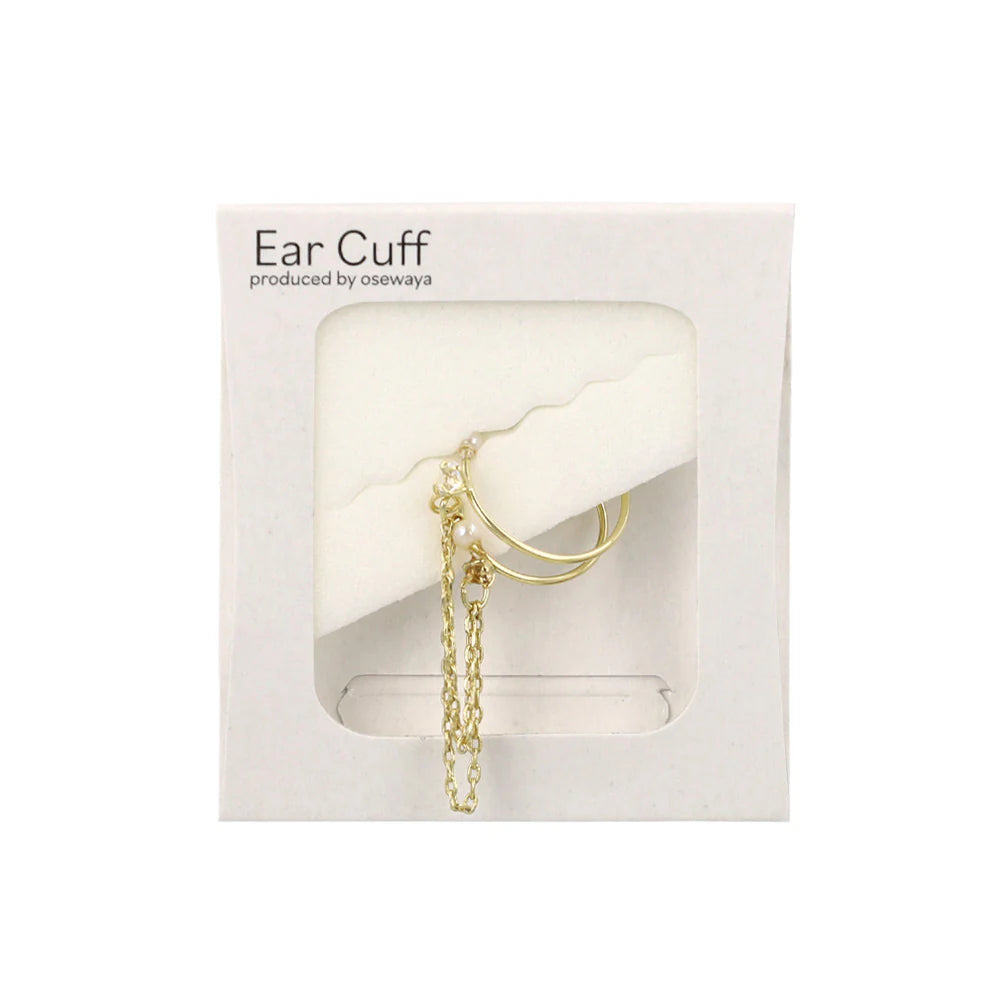 Chain Detail Double Row Ear Cuff